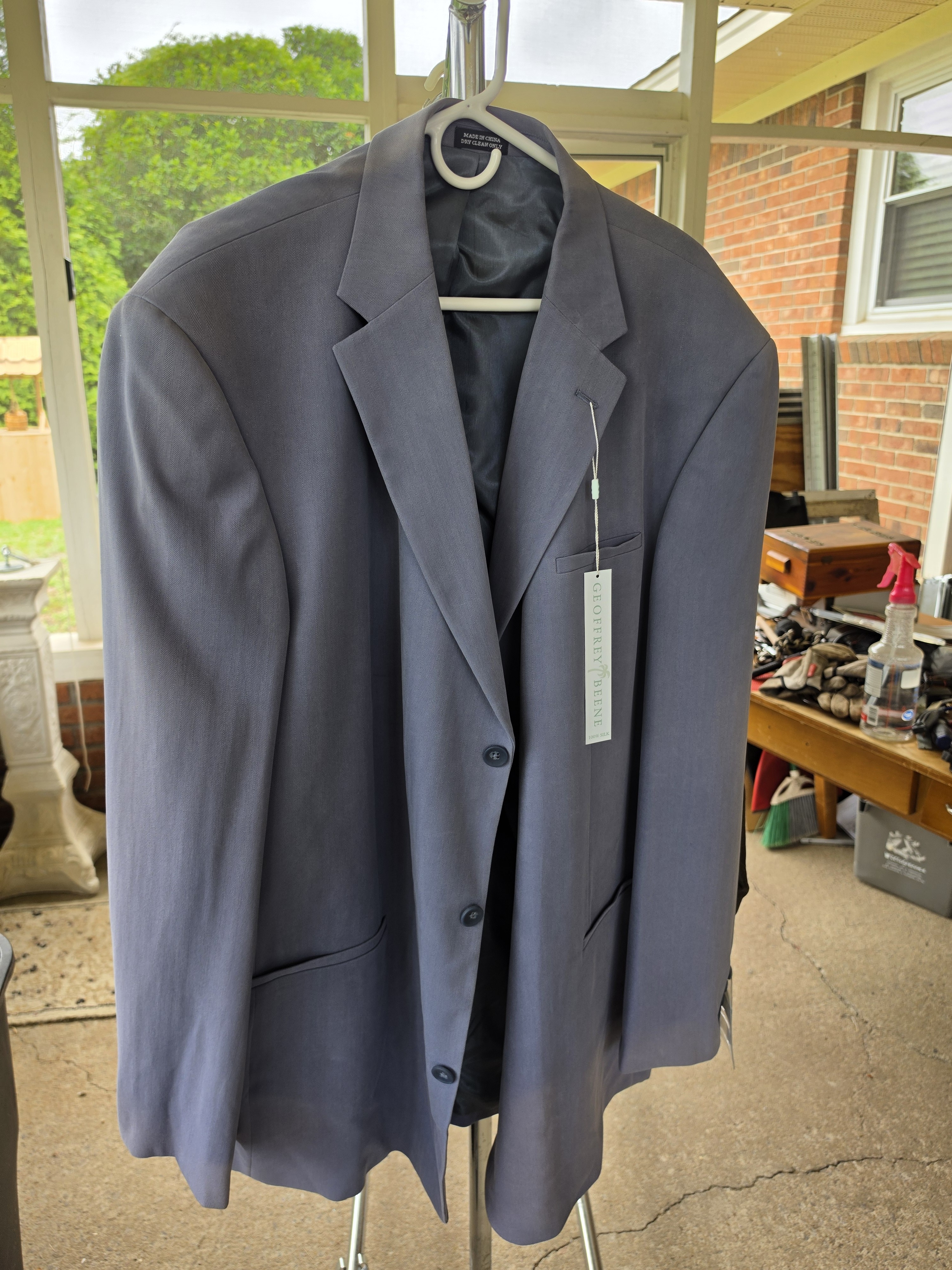 Brand New With Tags Nwt Mens Geoffrey Beene 100 Silk Sport Coat
